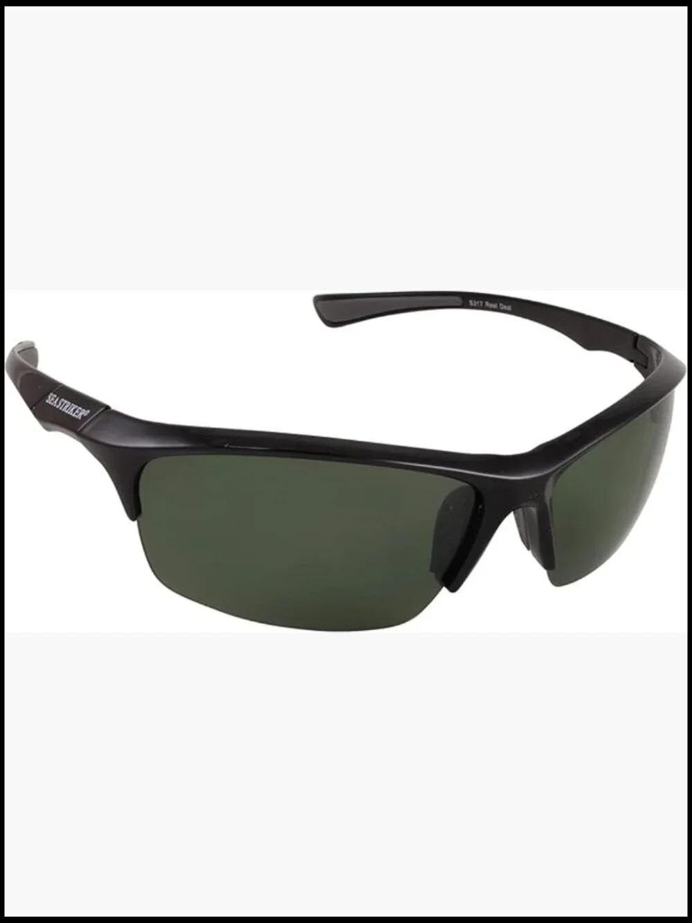 Semi-rimless Wrap Sunglasses with Polarized Lenses and UV Protection